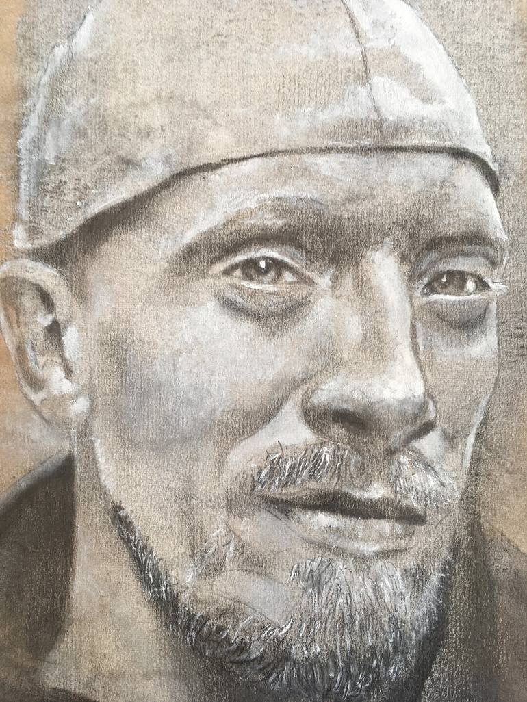Original Portrait Drawing by Philippe Briade