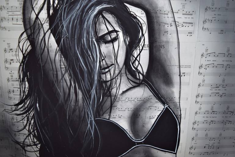 Original Figurative Women Drawing by Brandon Scott