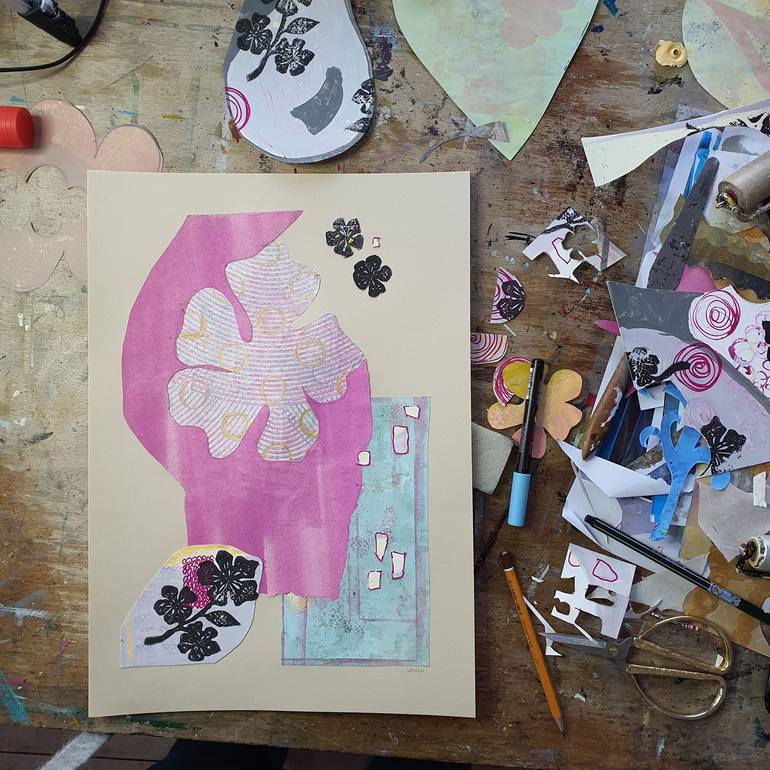 Original Conceptual Abstract Collage by Tessa Maagdenberg