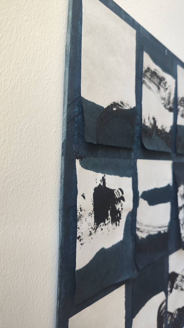 Original Abstract Calligraphy Collage by Marijah Bac Cam