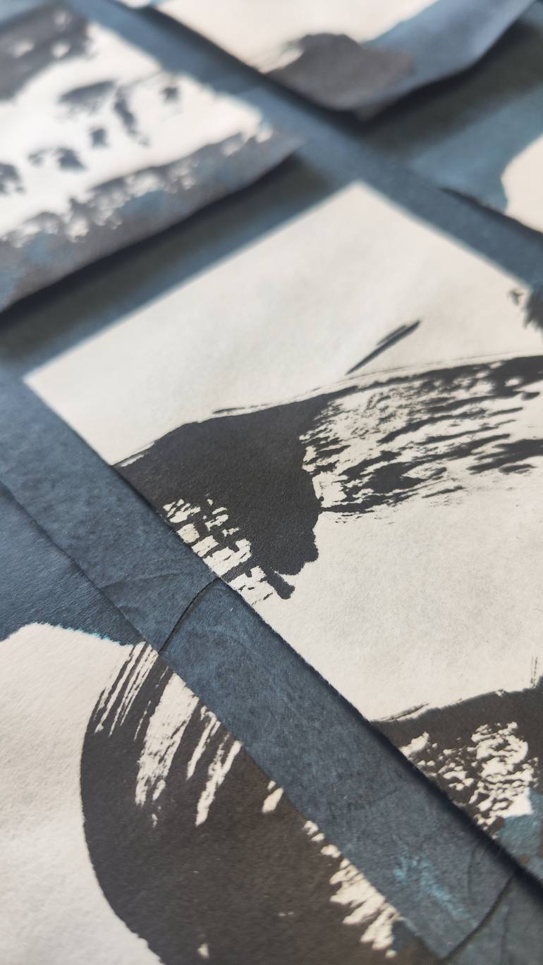 Original Abstract Calligraphy Collage by Marijah Bac Cam