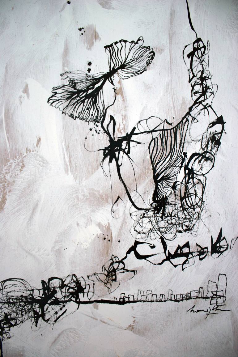 Original Abstract Graffiti Drawing by Marijah Bac Cam