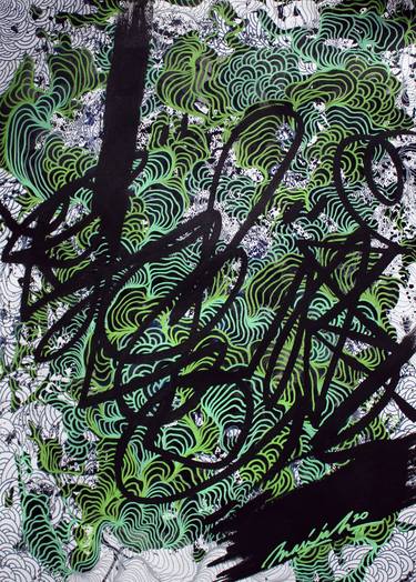 Original Abstract Graffiti Drawings by Marijah Bac Cam