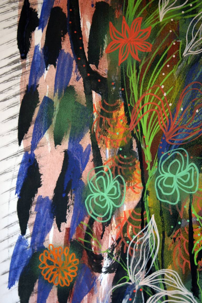 Original Abstract Expressionism Botanic Painting by Marijah Bac Cam