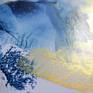 Closeup detail on 'Indigo InkPulse Study 3'.