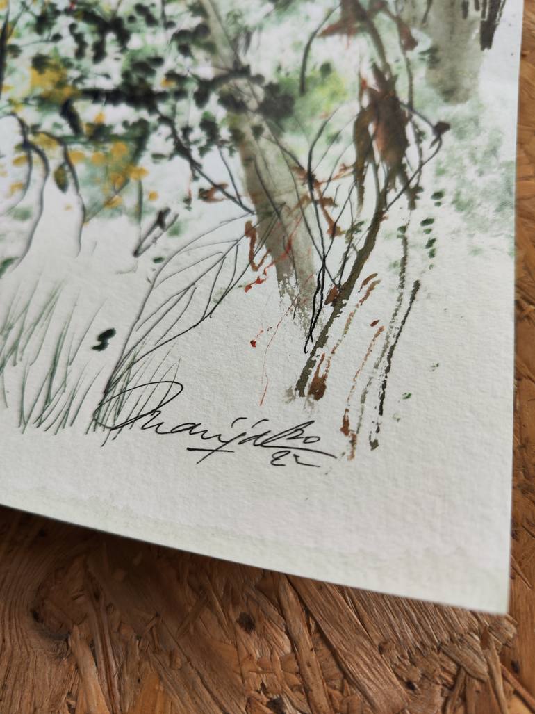 Original Expressionism Nature Drawing by Marijah Bac Cam