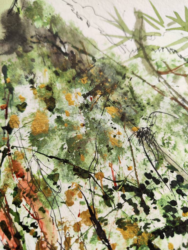 Original Expressionism Nature Drawing by Marijah Bac Cam