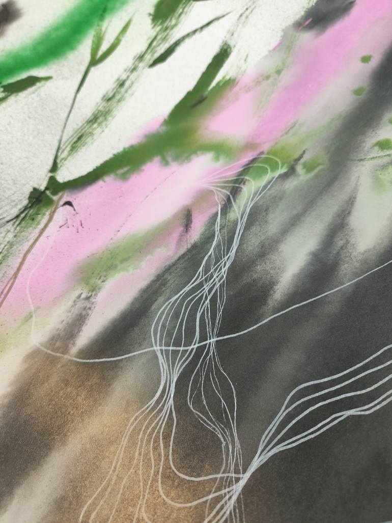 Original Abstract Botanic Painting by Marijah Bac Cam