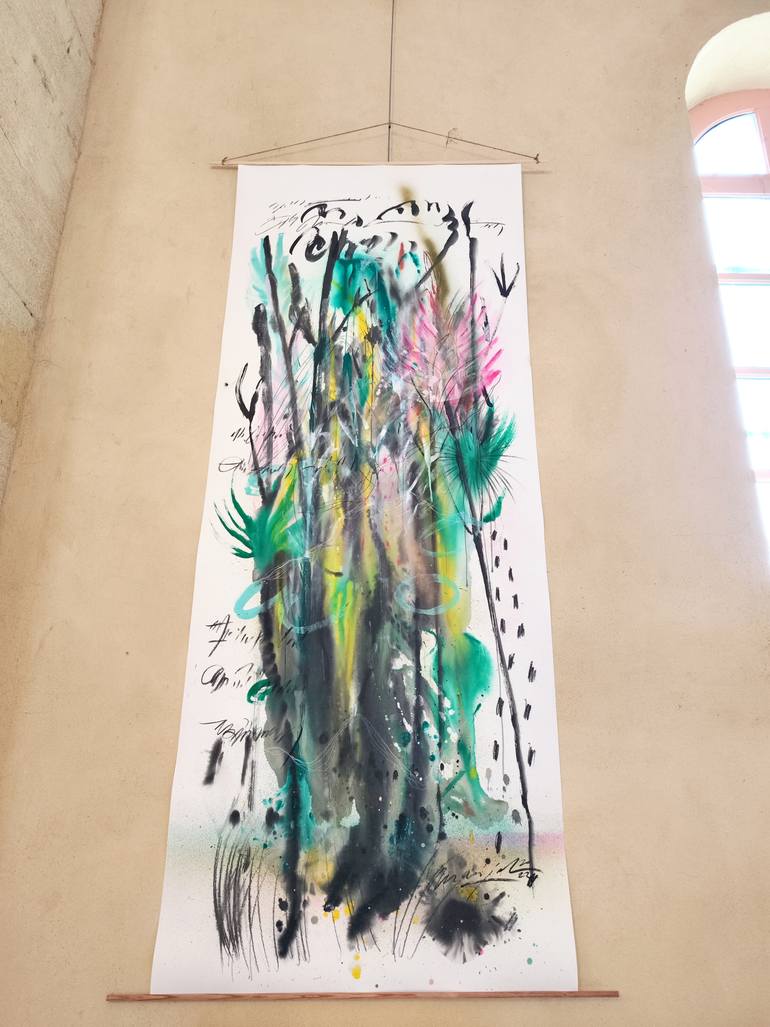 Original Abstract Botanic Painting by Marijah Bac Cam