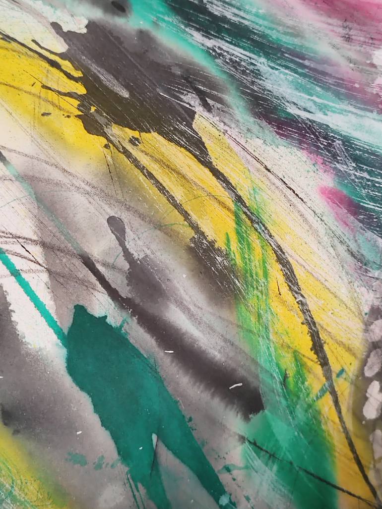Original Abstract Botanic Painting by Marijah Bac Cam