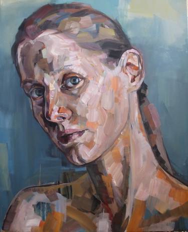 Original Portrait Painting by Jana Ficová