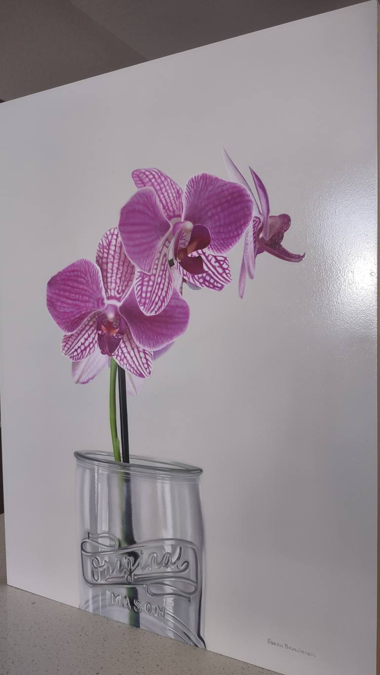 Original Realism Floral Painting by Carlos Bruscianelli