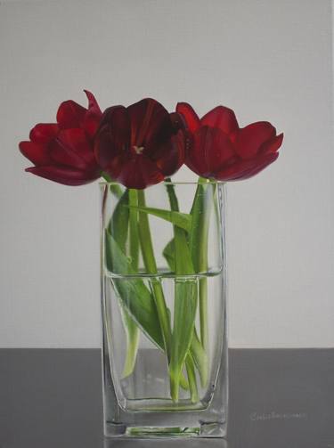 Print of Photorealism Floral Paintings by Carlos Bruscianelli