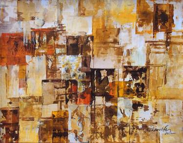 Original Cubism Abstract Paintings by Ramesh A R