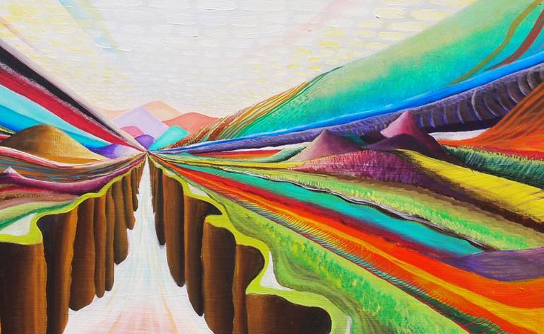 Original Surrealism Nature Painting by Karma Sirikogar