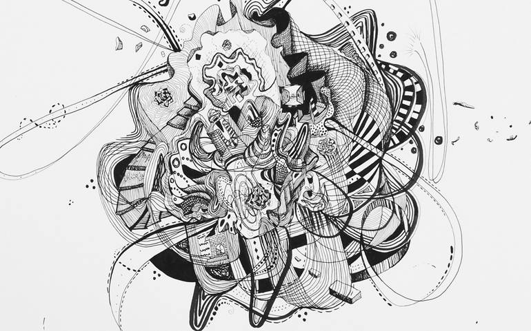 Original Illustration Abstract Drawing by Karma Sirikogar