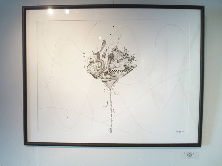 Original Abstract Nature Drawing by Karma Sirikogar