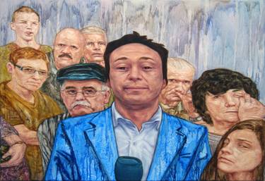 Original Realism People Painting by Ricardo Róis