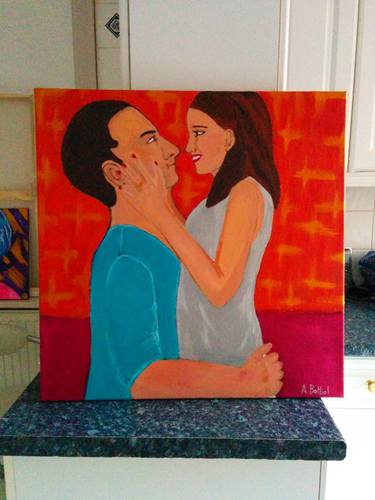 Original Figurative Love Paintings by Audrey Botbol