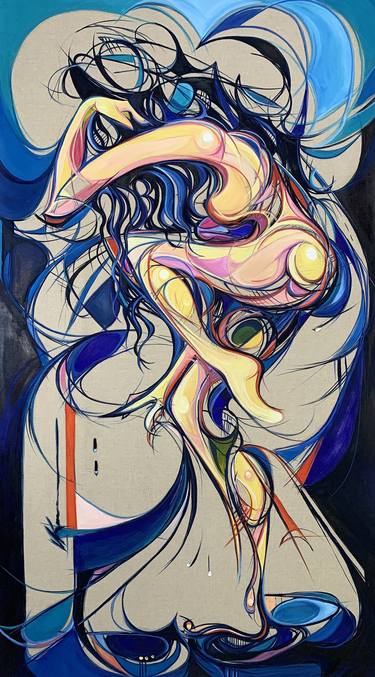 Original Abstract Nude Paintings by Michael Korber