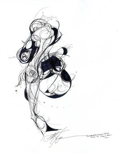 Original Abstract Nude Drawings by Michael Korber