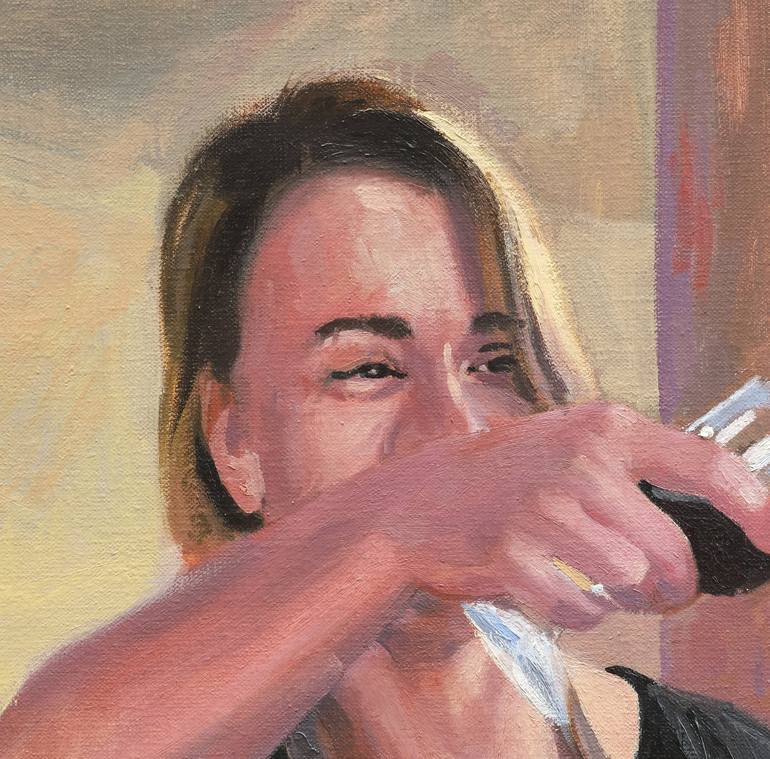 Original Impressionism People Painting by Roeland Kneepkens