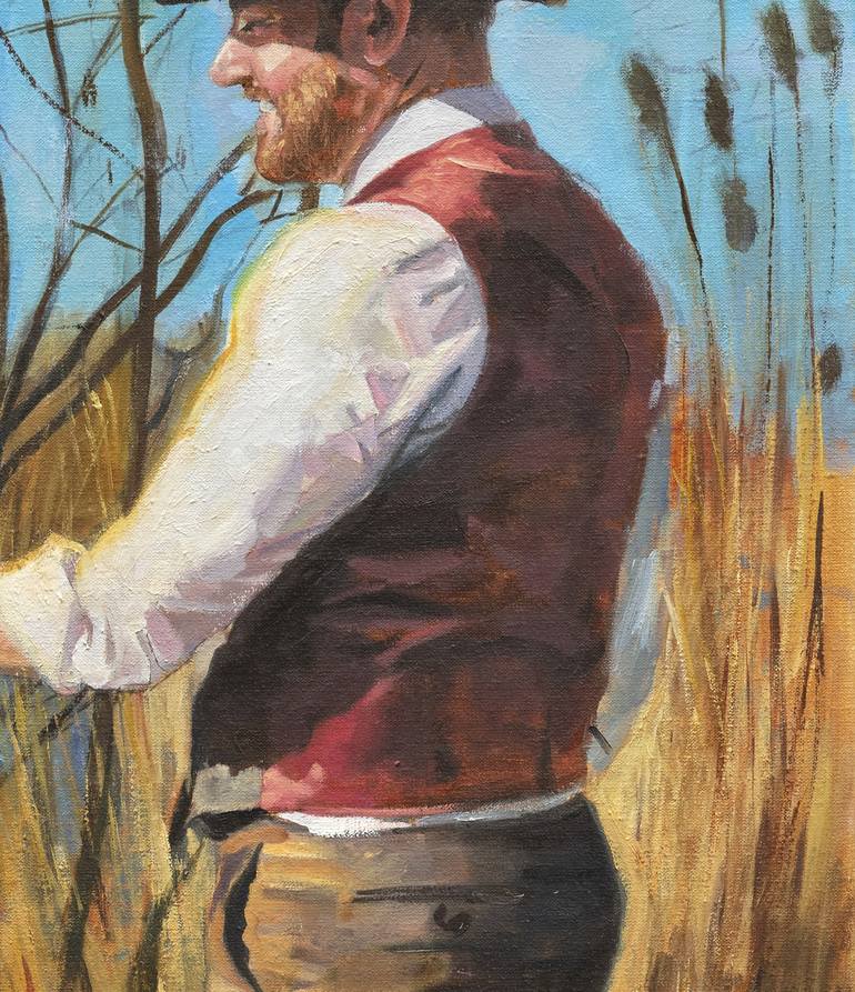 Original Realism People Painting by Roeland Kneepkens