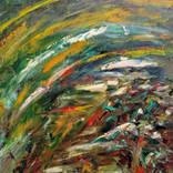 Untitled Pallet Knife Oil on Board 1992 by Jerry Obukohwo