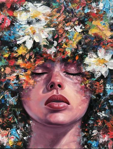 Original Portraiture Floral Paintings by Dejan Bozinovski