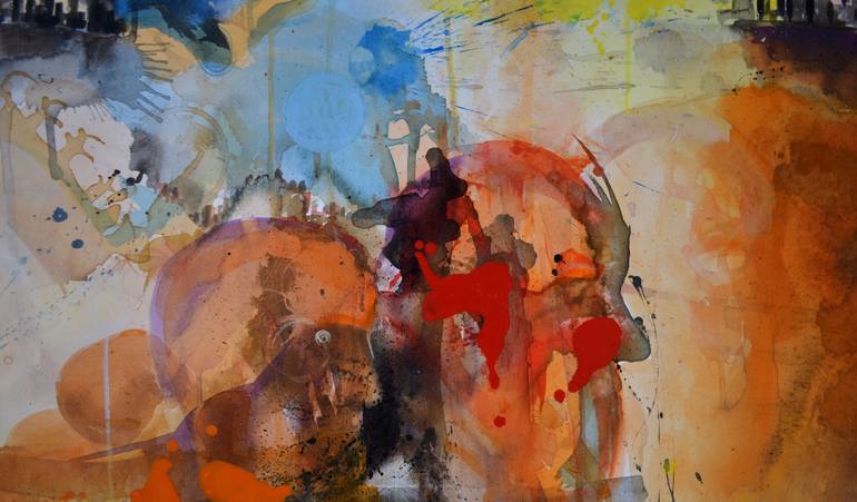 Original Abstract Expressionism Abstract Painting by Dejan Bozinovski