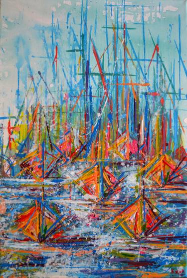 Print of Boat Paintings by Dejan Bozinovski