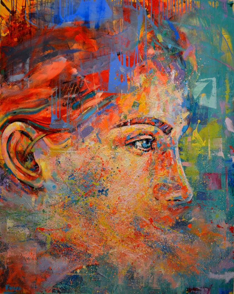 Portrait 4 Sold ( Brazil ) Painting by Dejan Bozinovski