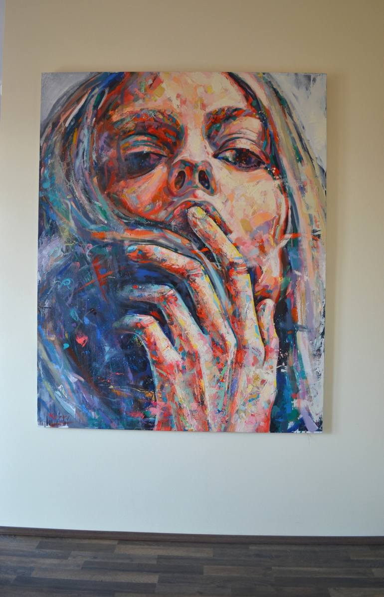 Original Modern Portrait Painting by Dejan Bozinovski