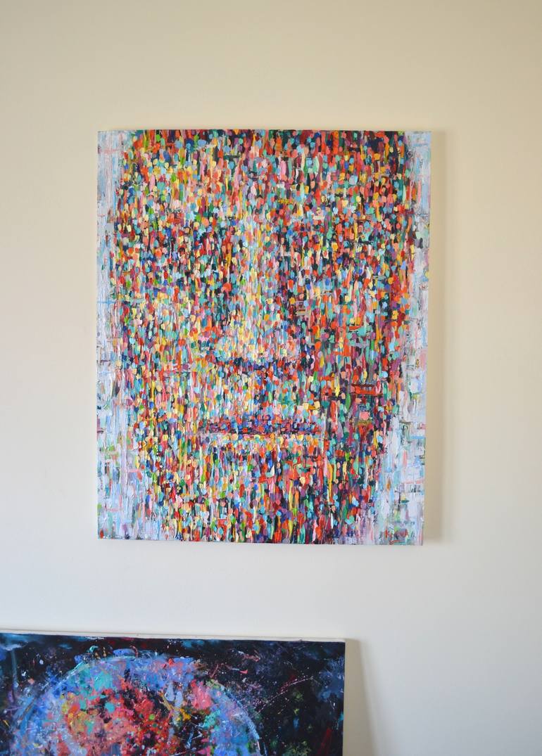 Original Abstract Portrait Painting by Dejan Bozinovski