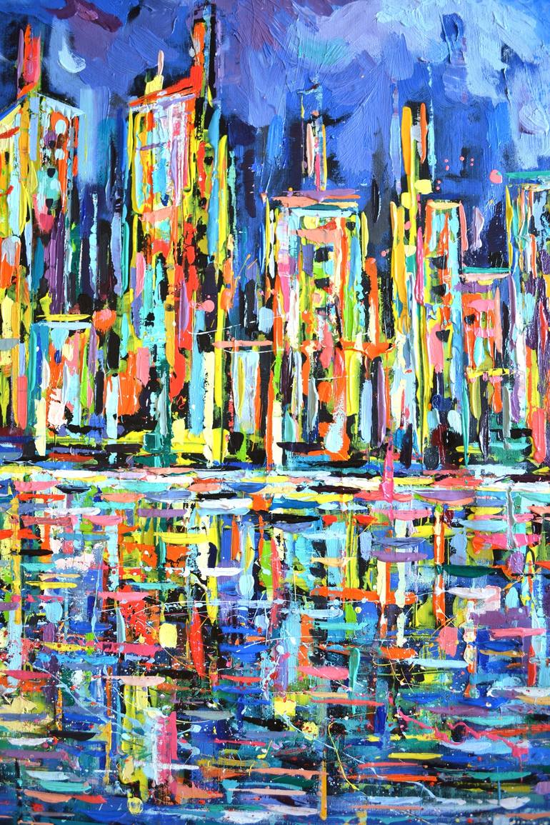 Original Fine Art Cities Painting by Dejan Bozinovski