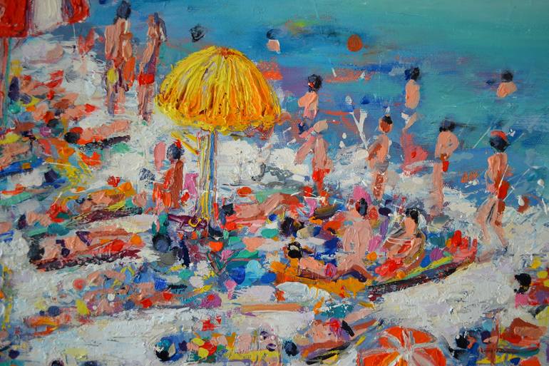 Original Modern Beach Painting by Dejan Bozinovski