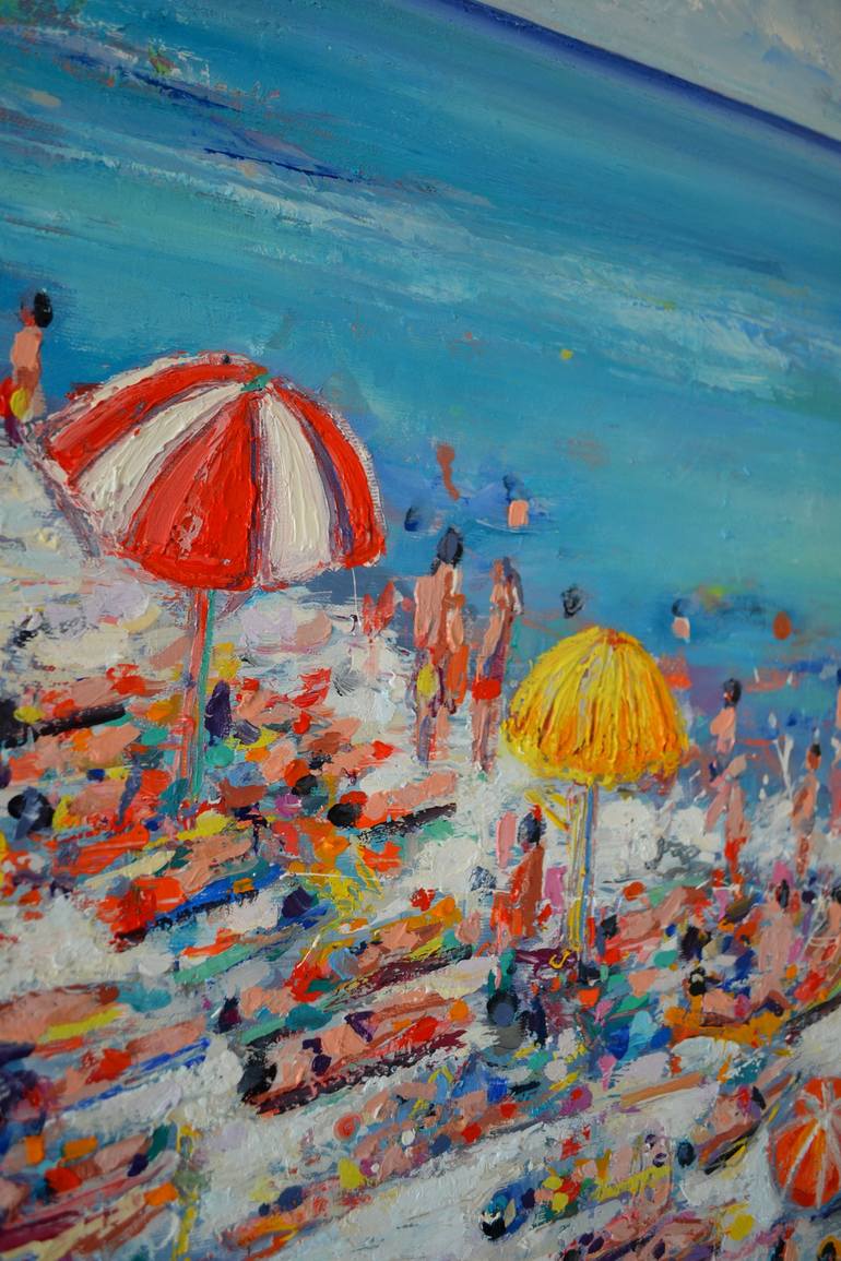 Original Modern Beach Painting by Dejan Bozinovski