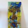 Portrait on glass, modern painting, contemporary, abstract portrait