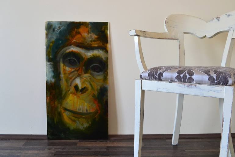 Original Figurative Animal Painting by Dejan Bozinovski