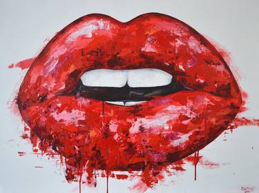 Saatchi Art Artist Dejan Bozinovski; Painting, “Lips Sold (Usa)” #art