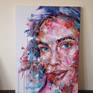 Modern portrait
Acrylic and oil 
Woman smile 
Pop art