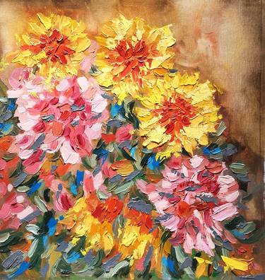 Print of Expressionism Floral Paintings by Dejan Bozinovski