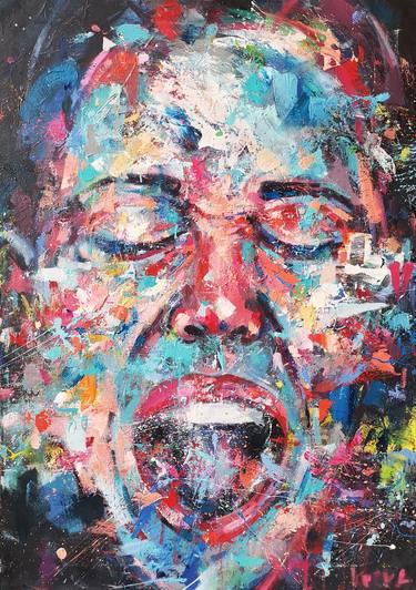 Print of Abstract Portrait Paintings by Dejan Bozinovski