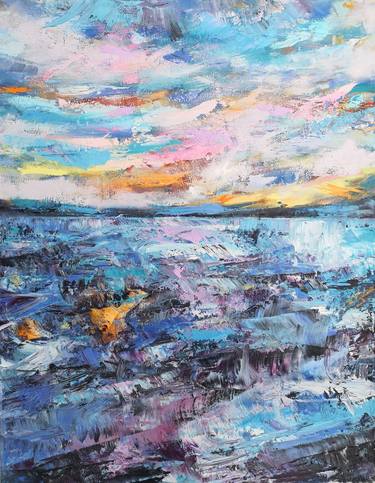 Print of Impressionism Beach Paintings by Dejan Bozinovski