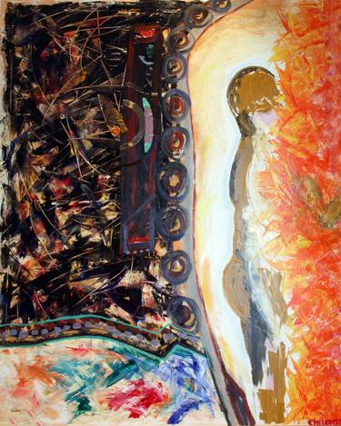 Original Abstract Expressionism World Culture Painting by Chelonis R Jones