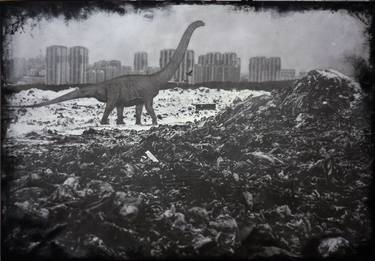 dinosaur in the landfill 145x100cm acrylic print thumb