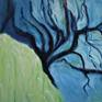 Weeping willow  right in spring, all in energy, tensions of nature