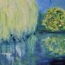 Weeping willow  right in spring, all in energy, tensions of nature