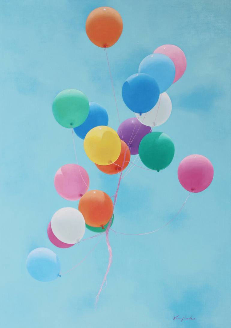 balloons-hope Painting by Jinho Kee | Saatchi Art