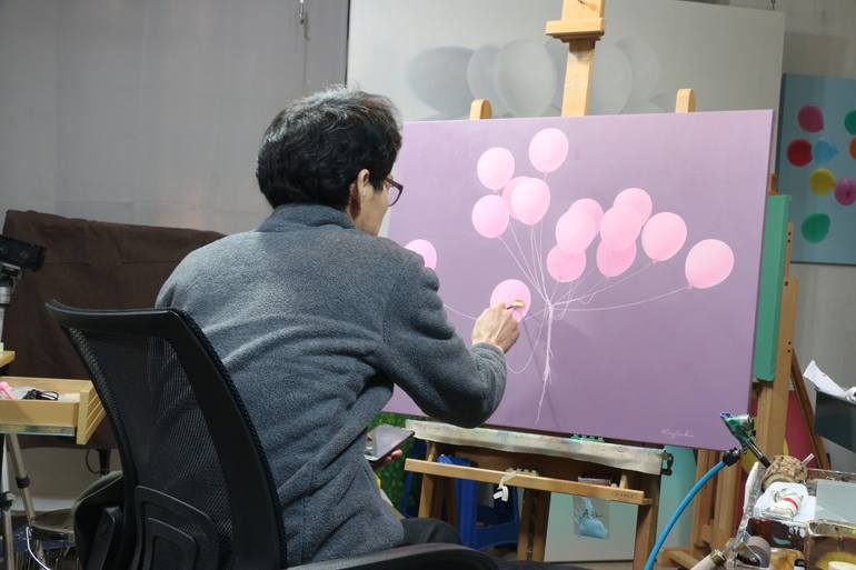 Original Figurative Love Painting by Jinho Kee